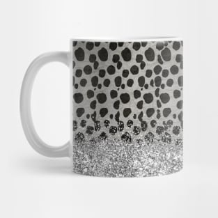 Giraffe silver glitter texture Mug